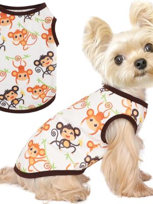 Dog Shirt Vest Dog Clothes for Small Dogs Boy Girl Stretchy Summer Puppy T-Shirts Soft Breathable Lightweight Sweatshirt Pet Cat Outfit