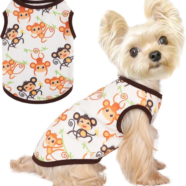 Dog Shirt Vest Dog Clothes for Small Dogs Boy Girl Stretchy Summer Puppy T-Shirts Soft Breathable Lightweight Sweatshirt Pet Cat Outfit