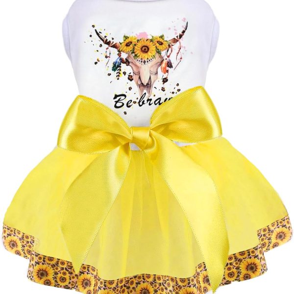 Dog Dress for Small Dogs, Puppy Costume Clothes Girls Pet Clothing Outfit Summer Spring Dresses Chihuahua Yorkie Cat Apparel