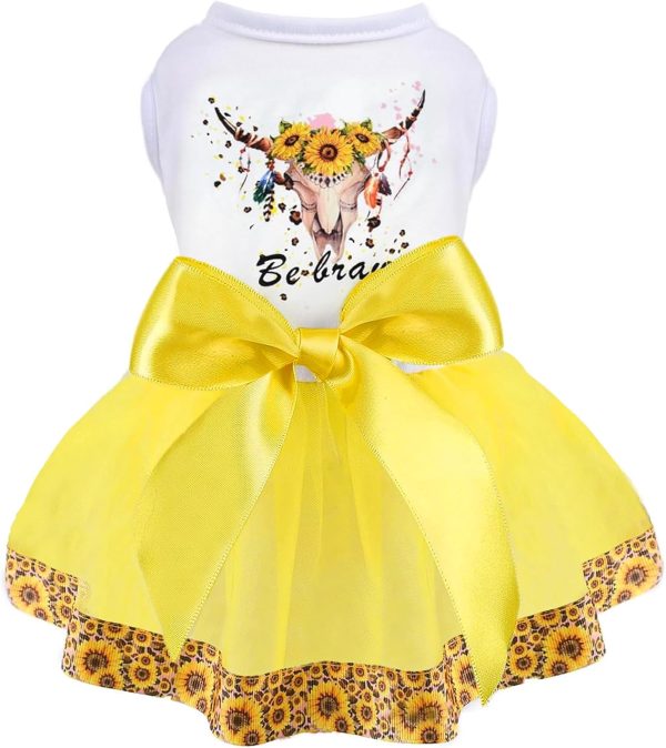 Dog Dress for Small Dogs, Puppy Costume Clothes Girls Pet Clothing Outfit Summer Spring Dresses Chihuahua Yorkie Cat Apparel