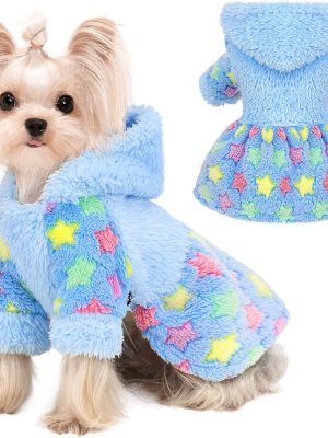 Dog Hoodie Sweater Winter Dog Clothes for Small Dogs Boy Girl Pet Sweater Dress for Dogs Cold Weather Coats Fall Puppy Sweatshirt Chihuahua Yorkie Cat Sweater Costumes