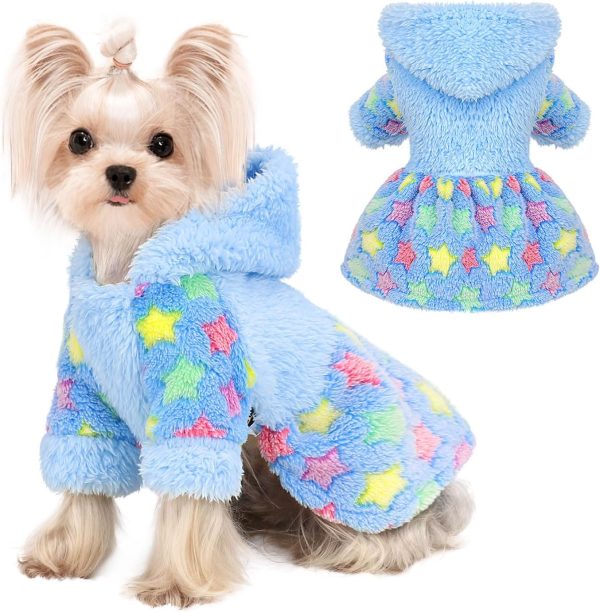 Dog Hoodie Sweater Winter Dog Clothes for Small Dogs Boy Girl Pet Sweater Dress for Dogs Cold Weather Coats Fall Puppy Sweatshirt Chihuahua Yorkie Cat Sweater Costumes