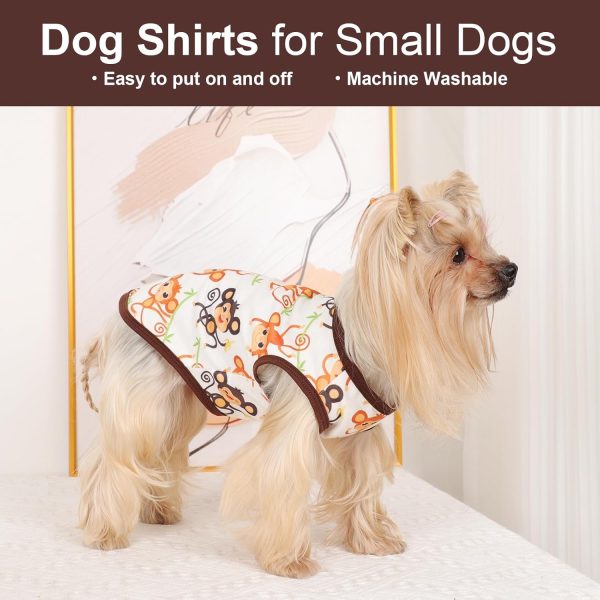 Dog Shirt Vest Dog Clothes for Small Dogs Boy Girl Stretchy Summer Puppy T-Shirts Soft Breathable Lightweight Sweatshirt Pet Cat Outfit