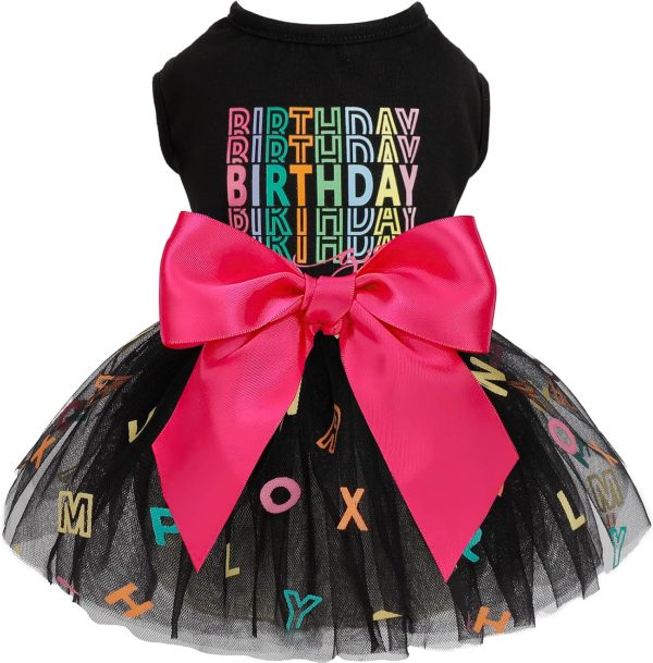 Dog Dress for Small Dogs, Puppy Costume Clothes Girls Pet Clothing Outfit Summer Spring Dresses Chihuahua Yorkie Cat Apparel